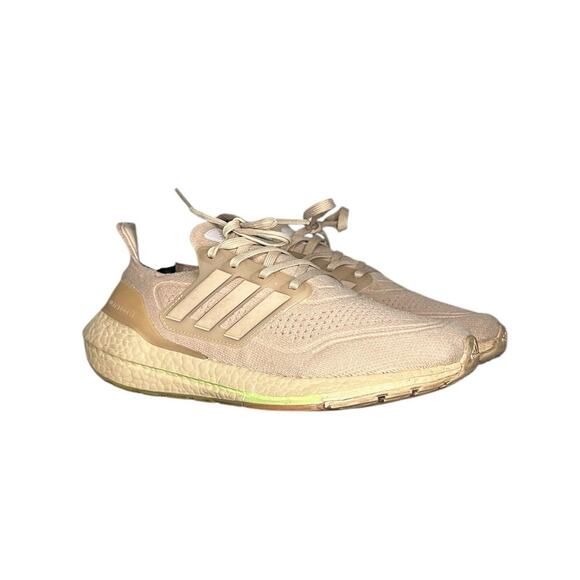 Adidas Womens Ultraboost 21 Running Shoes Ash Pearl/Hazy Rose Size 7.5 - Picture 3 of 6